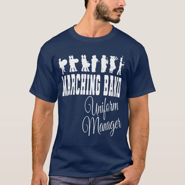 School Marching Band Uniform Manager retro T-Shirt (Front)