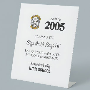 School Mascot Class Reunion Sign Guest Book