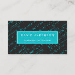 School Math Teacher Mathematics Equation Teal Blue Business Card<br><div class="desc">School Math Teacher Mathematics Equation Teal Blue Business Card Template. You are able to change the background colour by clicking the "Customise it" button. All text style,  colours,  sizes can be modified to fit your needs. If you need any customisation,  please contact me.</div>