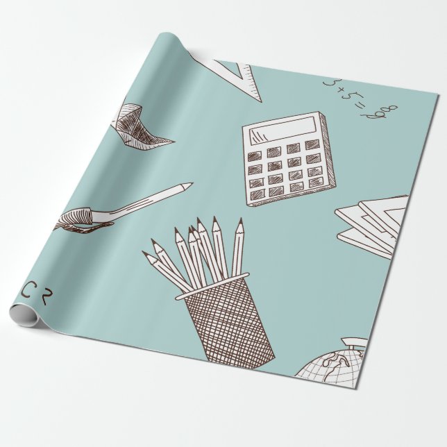 School Maths Wrapping Paper (Unrolled)
