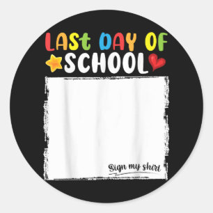 School Memory Senior Graduation Last Day Of School Classic Round Sticker