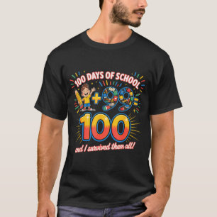 School Milestone 100 Days Learning Design Teachers T-Shirt