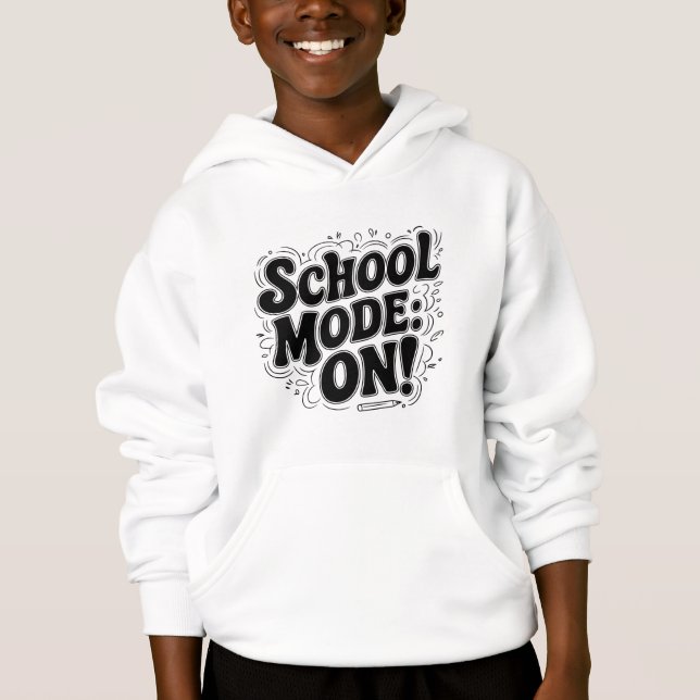 School Mode: ON! ,Vintage-Inspired Design (Front)