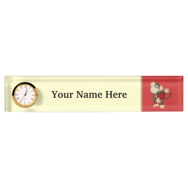 School Monkey Teacher name plate (Front)