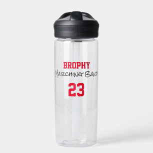 School NAME Marching Band YEAR Team Spirit Colours Water Bottle
