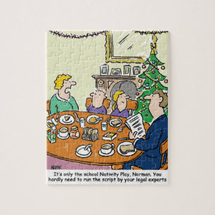 School Nativity Play Script Legal Check Cartoon Jigsaw Puzzle