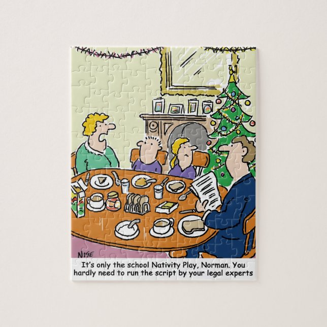 School Nativity Play Script Legal Check Cartoon Jigsaw Puzzle (Vertical)