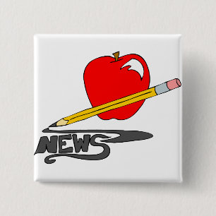 School Newsletter 15 Cm Square Badge