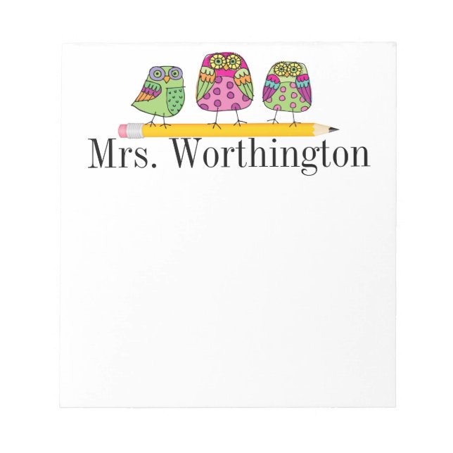 School Note Pad (Front)