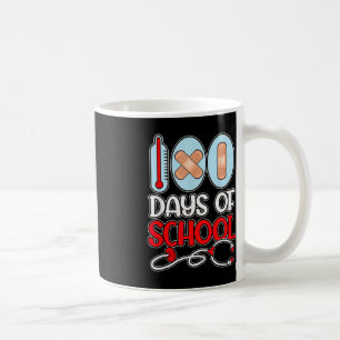 School Nurse 100 Days of School LOVE Stethoscope N Coffee Mug
