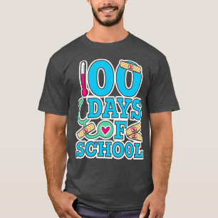 School Nurse 100 Days of School T-Shirt