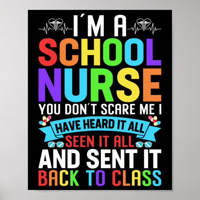 School Nurse Appreciation Nursing Elementary Schoo Poster (Front)