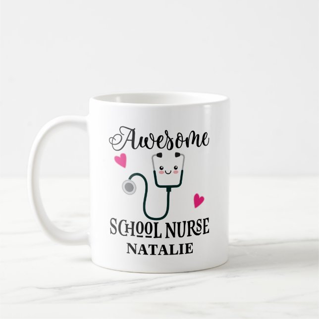 School Nurse Appreciation Week Gift Coffee Mug (Left)