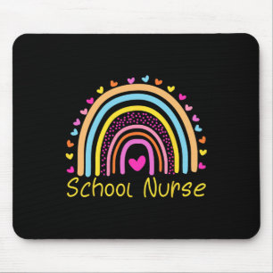 School Nurse Boho Rainbow Nurse Day Ck To School N Mouse Pad