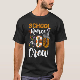 School Nurse Boo Crew Funny Rn Halloween Matching T-Shirt