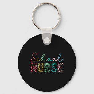 School Nurse Byck To School Nurse Elements Graphic Key Ring