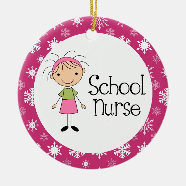School Nurse Christmas Ornament (Front)
