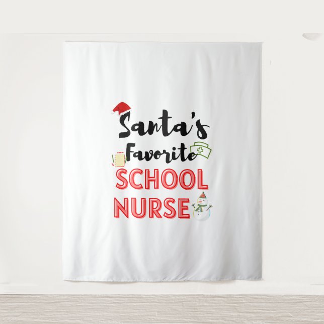 School Nurse Christmas Tapestry (Front)