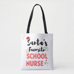 School Nurse Christmas Tote Bag