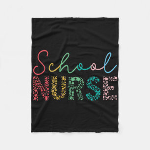 School Nurse Ck To School Nurse Elements Graphic Fleece Blanket