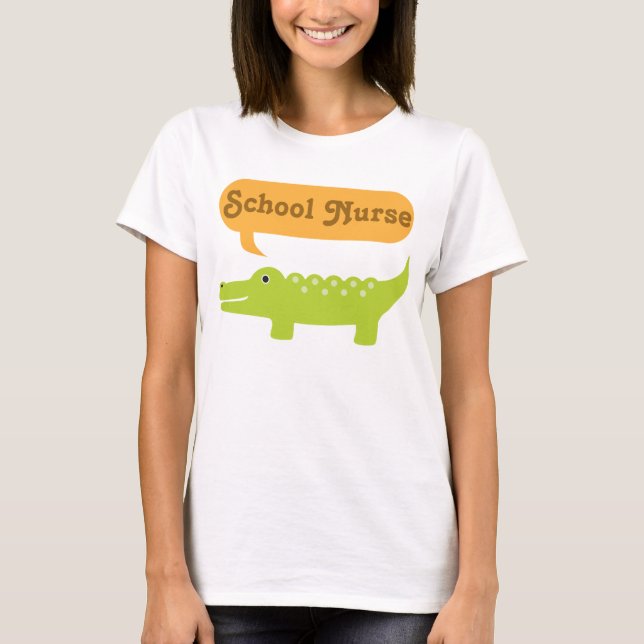 School Nurse Crocodile T-Shirt (Front)