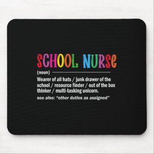 School Nurse Definition Ck To School Fun Mouse Pad