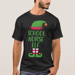 School Nurse Elf Christmas Family Matching T-Shirt