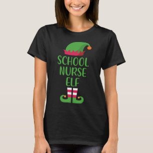 School Nurse Elf Christmas Family Matching T-Shirt