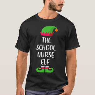 School Nurse Elf Christmas Family Matching  T-Shirt