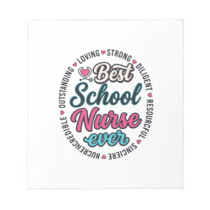 School Nurse Ever Vintage Engraving Shirt Design_1 Notepad