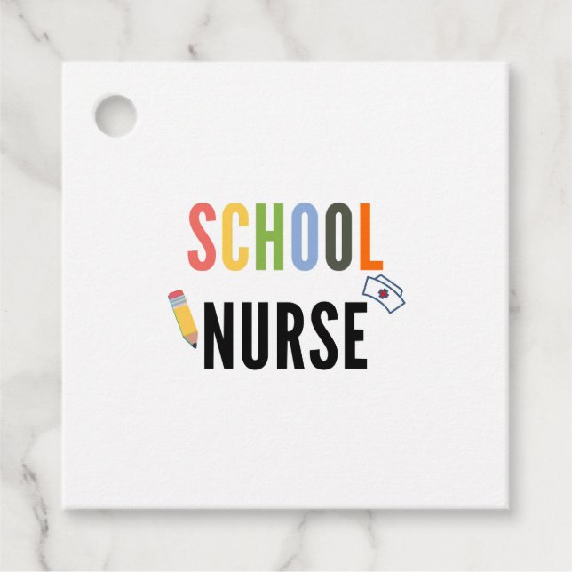 School Nurse  Favour Tags (Front)