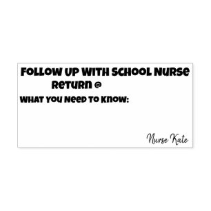 School Nurse Follow Up Office Visit Self-inking Stamp