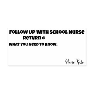 School Nurse Follow Up Office Visit Self-inking Stamp