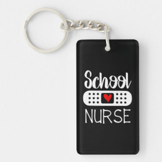 School Nurse Funny Bandaid Medical RN LPN Key Ring