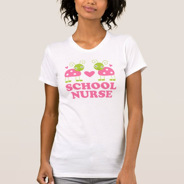 School Nurse Gift Ladybug T-Shirt (Front)