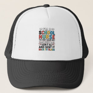 School Nurse Heard It All Funny Teacher Shirt Desi Trucker Hat