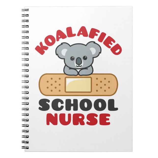 School Nurse Koala Koalafied Notebook (Front)
