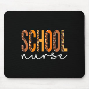 School Nurse leopard Squad Cute Fall Autumn Thanks Mouse Pad