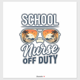 School Nurse Off Duty Vintage Sunglasses Shirt_1
