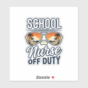School Nurse Off Duty Vintage Sunglasses Shirt_1