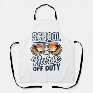 School Nurse Off Duty Vintage Sunglasses Shirt_1 Apron
