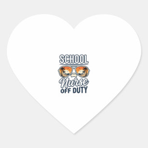 School Nurse Off Duty Vintage Sunglasses Shirt_1 Heart Sticker