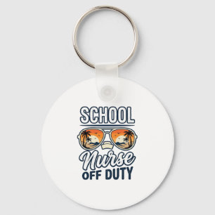 School Nurse Off Duty Vintage Sunglasses Shirt_1 Key Ring