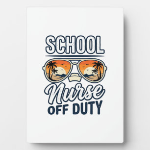 School Nurse Off Duty Vintage Sunglasses Shirt_1 Plaque