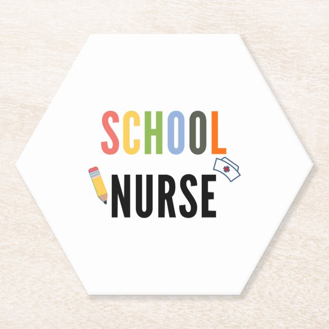 School Nurse  Paper Coaster (Front)