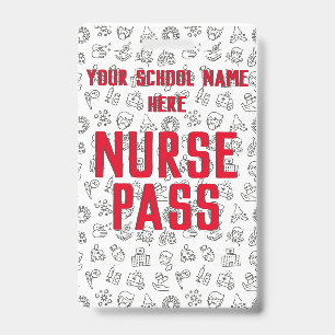 School Nurse Pass, Customisable ID Badge