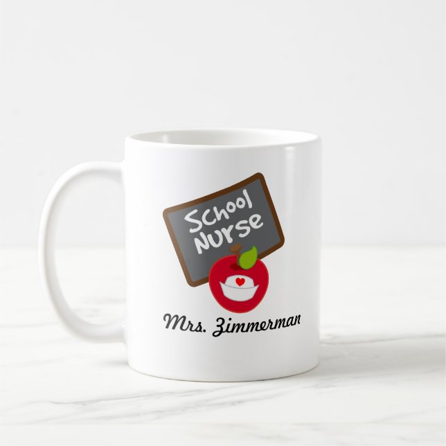 School Nurse Personalised Gift Mug (Left)