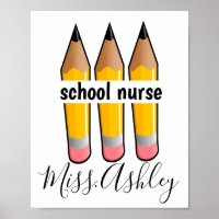 School Nurse Personalised with Pencils