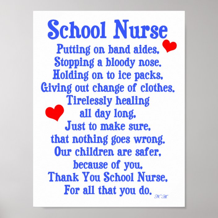 School Nurse Poster Zazzle