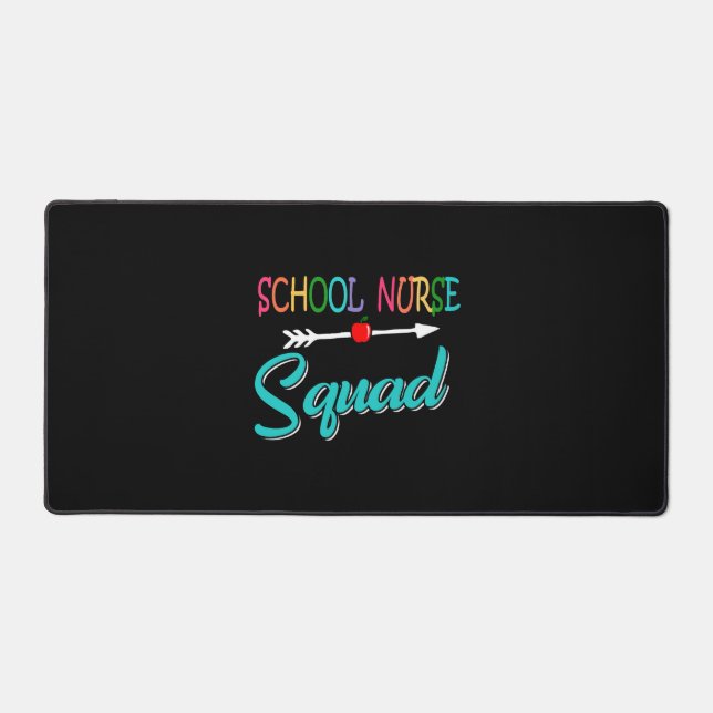 School Nurse Squad Desk Mat (Front)